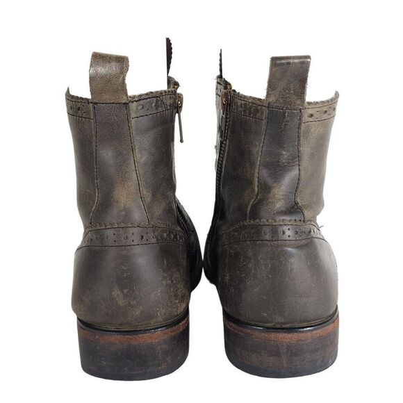 Freebird By Steven Men's BROOM Bradford US9 Brown Leather Distress Combat Boots - Picture 10 of 12